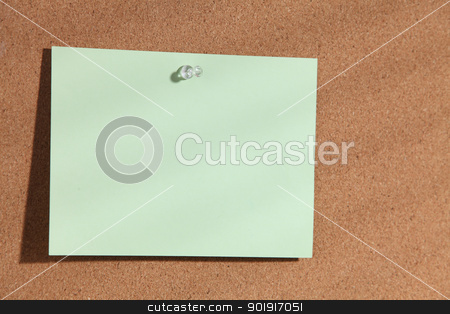 Blank paper blank paper stock photo, Note paper on cork bulletin board by eskaylim