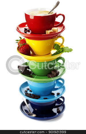 To use this stock image in your creative project, please select the size you need over to the right and click the "Add to Cart" button.
Your downloaded image will come with the Cutcaster watermark removed so don’t worry about the watermark you see on this page. Color cups stock photo, Color cups on a white background by klenova