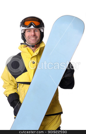 To use this stock image in your creative project, please select the size you need over to the right and click the "Add to Cart" button.
Your downloaded image will come with the Cutcaster watermark removed so don’t worry about the watermark you see on this page. Snowboarder stock photo, Full isolated studio picture from a snowboarder by Picturehunter