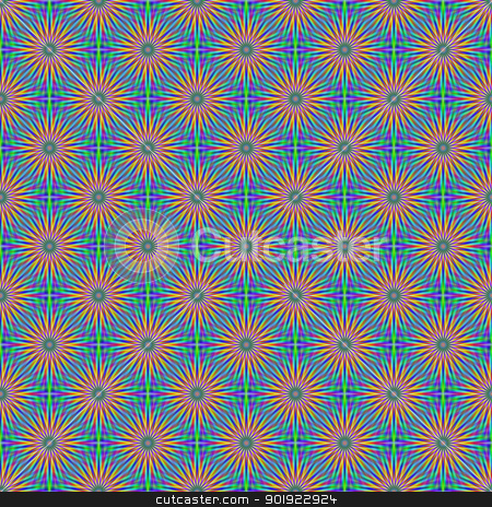 Seamless Flower Star Seamless Flower Star stock photo, Digital abstract image with a tiled seamless star flower design in green, blue, pink and orange. by Colin Forrest