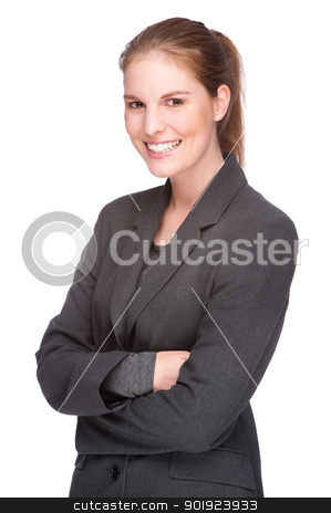 To use this stock image in your creative project, please select the size you need over to the right and click the "Add to Cart" button.
Your downloaded image will come with the Cutcaster watermark removed so don’t worry about the watermark you see on this page. Businesswoman stock photo, Full isolated studio picture from a young and beautiful business woman by Picturehunter