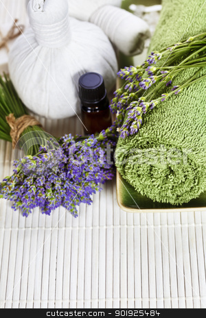 To use this stock image in your creative project, please select the size you need over to the right and click the "Add to Cart" button.
Your downloaded image will come with the Cutcaster watermark removed so don’t worry about the watermark you see on this page. lavender spa stock photo, lavender spa (fresh lavender flowers, essential oil, towel, Herbal massage balls) by klenova