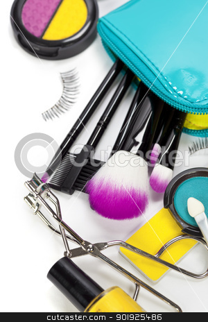 To use this stock image in your creative project, please select the size you need over to the right and click the "Add to Cart" button.
Your downloaded image will come with the Cutcaster watermark removed so don’t worry about the watermark you see on this page. cosmetics stock photo, Decorative cosmetics isolated over white by klenova