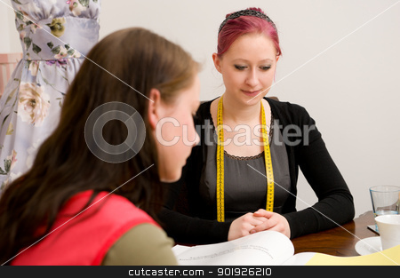 To use this stock image in your creative project, please select the size you need over to the right and click the "Add to Cart" button.
Your downloaded image will come with the Cutcaster watermark removed so don’t worry about the watermark you see on this page. Shopping time stock photo, Customer with sales woman in clothing shop by Picturehunter