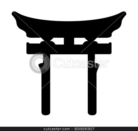 Shinto Torri Shinto Torri stock photo, Religious Shinto Torri sign isolated on a white background. by Martin Crowdy