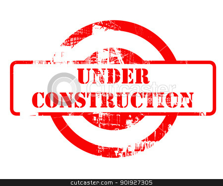Under construction red stamp Under construction red stamp stock photo, Under construction red stamp with copy space isolated on white background. by Martin Crowdy