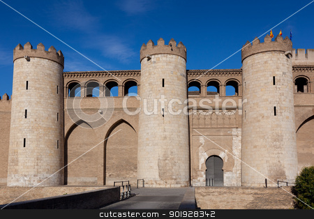 To use this stock image in your creative project, please select the size you need over to the right and click the "Add to Cart" button.
Your downloaded image will come with the Cutcaster watermark removed so don’t worry about the watermark you see on this page. Aljaferia palace, Zaragoza, Aragon, Spain stock photo, Aljaferia palace, Zaragoza, Aragon, Spain by B.F.