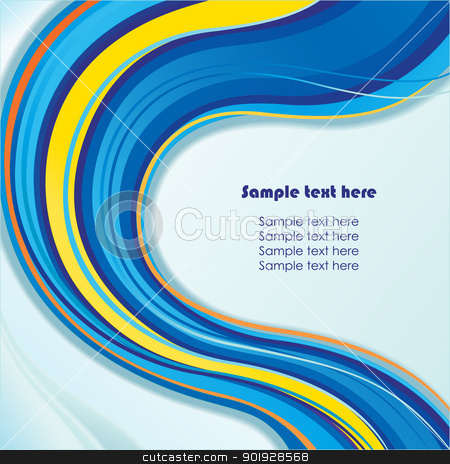 Colorful wave background Colorful wave background stock vector clipart, Abstract colorful wave vector background for design by Allaya