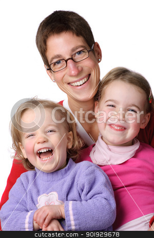 To use this stock image in your creative project, please select the size you need over to the right and click the "Add to Cart" button.
Your downloaded image will come with the Cutcaster watermark removed so don’t worry about the watermark you see on this page. Mother with children stock photo, Full isolated studio picture from a young mother with her two children by Picturehunter