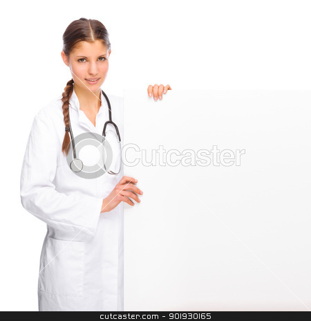 Young doctor Young doctor stock photo, Full isolated portrait of a beautiful caucasian doctor by Picturehunter