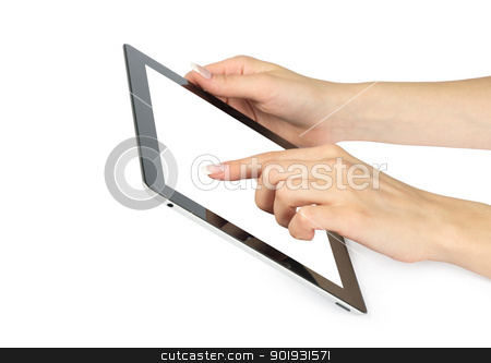 Tablet computer tablet computer stock photo, tablet computer in a hands by Vitaliy Pakhnyushchyy