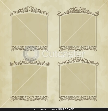 To use this stock image in your creative project, please select the size you need over to the right and click the "Add to Cart" button.
Your downloaded image will come with the Cutcaster watermark removed so don’t worry about the watermark you see on this page. Vintage frames stock vector clipart, Vector set vintage frames by Mikhail Puhachou