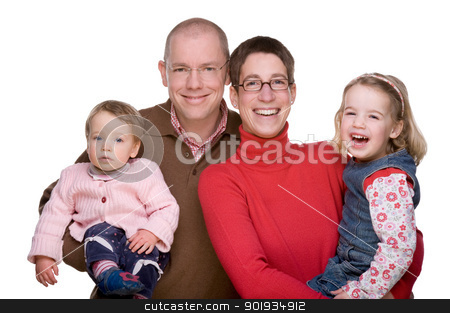 The family The family stock photo, Full isolated studio picture of a happy caucasian family by Picturehunter