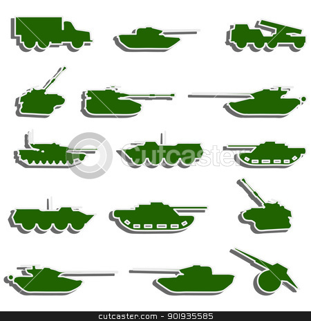 To use this stock image in your creative project, please select the size you need over to the right and click the "Add to Cart" button.
Your downloaded image will come with the Cutcaster watermark removed so don’t worry about the watermark you see on this page. Vector Tanks, artillery and vehicles from second world war stic stock photo, Vector Tanks, artillery and vehicles from second world war stickers by aarrows