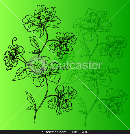 Eps10 hand drawn background with a fantasy flower eps10 hand drawn background with a fantasy flower stock photo, eps10 hand drawn background with a fantasy flower by aarrows