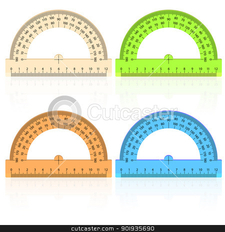 Protractor ruler on a white background. protractor ruler on a white background. stock photo, protractor ruler on a white background. by aarrows