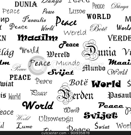 Peace . Seamless wallpaper with the word peace Peace . Seamless wallpaper with the word peace stock photo, Peace . Seamless wallpaper with the word peace in different languages. by aarrows