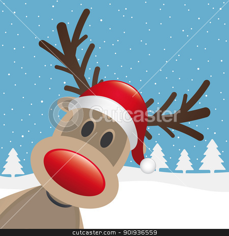 Rudolph reindeer red nose hat rudolph reindeer red nose hat stock photo, rudolph reindeer red nose santa claus hat by d3images