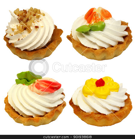 Sweet cake with cream isolated on white sweet cake with cream isolated on white stock photo, sweet cake with cream isolated on white by aarrows