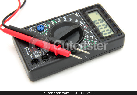 Digital multimeter on white background Digital multimeter on white background stock photo, Digital multimeter on white background by aarrows
