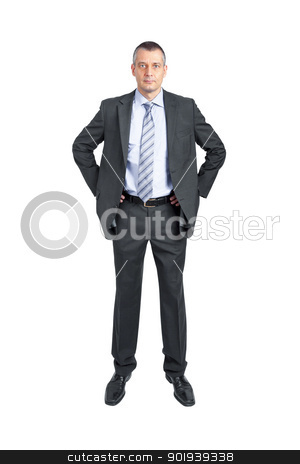 To use this stock image in your creative project, please select the size you need over to the right and click the "Add to Cart" button.
Your downloaded image will come with the Cutcaster watermark removed so don’t worry about the watermark you see on this page. business man stock photo, An image of a handsome business man isolated on white by Markus Gann
