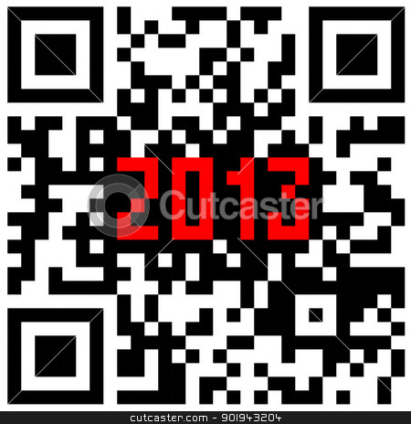 To use this stock image in your creative project, please select the size you need over to the right and click the "Add to Cart" button.
Your downloaded image will come with the Cutcaster watermark removed so don’t worry about the watermark you see on this page. 2013 New Year counter, QR code vector. stock vector clipart, 2013 New Year counter, QR code vector. by aarrows