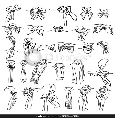 To use this stock image in your creative project, please select the size you need over to the right and click the "Add to Cart" button.
Your downloaded image will come with the Cutcaster watermark removed so don’t worry about the watermark you see on this page. set of different neckerchiefs stock vector clipart, set of different neckerchiefs tied in different ways by aarrows