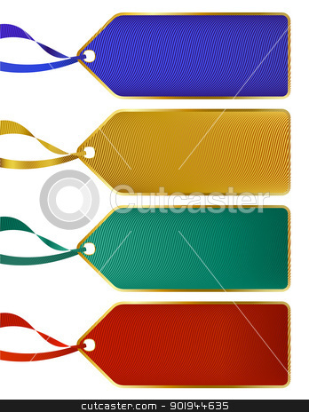 Set of Rich luxury color labels, tags with gold boarders Set of Rich luxury color labels, tags with gold boarders stock vector clipart, Set of Rich luxury color labels, tags with gold boarders by Fenton