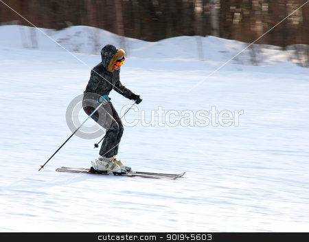 To use this stock image in your creative project, please select the size you need over to the right and click the "Add to Cart" button.
Your downloaded image will come with the Cutcaster watermark removed so don’t worry about the watermark you see on this page. The young girl on skis stock photo, The young girl on skis goes from mountain in a spotty suit by aarrows
