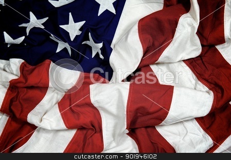 To use this stock image in your creative project, please select the size you need over to the right and click the "Add to Cart" button.
Your downloaded image will come with the Cutcaster watermark removed so don’t worry about the watermark you see on this page. Crumpled American Flag stock photo, A crumpled American flag with muted tones by Shane Morris