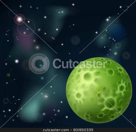 To use this stock image in your creative project, please select the size you need over to the right and click the "Add to Cart" button.
Your downloaded image will come with the Cutcaster watermark removed so don’t worry about the watermark you see on this page. Space background stock vector clipart, An outer space cartoon background with fantasy moon in the foreground
by Christos Georghiou
