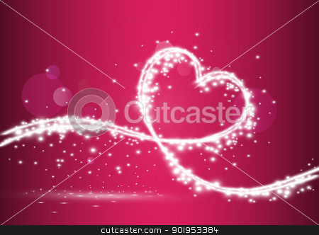 Heart formed with shiny lights Heart formed with shiny lights stock vector clipart, Flow of light forming heart, eps10 vector illustration by Milsi Art