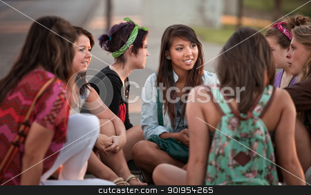 To use this stock image in your creative project, please select the size you need over to the right and click the "Add to Cart" button.
Your downloaded image will come with the Cutcaster watermark removed so don’t worry about the watermark you see on this page. Female Students Talking Outdoors stock photo, Female students talking outdoors on the sidewalk by Scott Griessel
