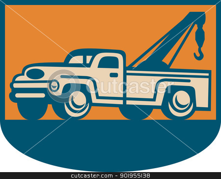 To use this stock image in your creative project, please select the size you need over to the right and click the "Add to Cart" button.
Your downloaded image will come with the Cutcaster watermark removed so don’t worry about the watermark you see on this page. Vintage Tow Wrecker Pick-up Truck stock vector clipart, Retro illustration of a vintage tow wrecker pickup truck viewed from side. by patrimonio