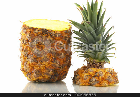 Pineapple Pineapple stock photo, Tropical fruit sliced by Matthias Krapp
