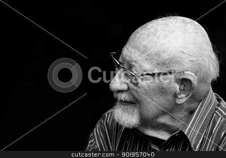 Thinking Thinking stock photo, Portrait from a old man by Picturehunter