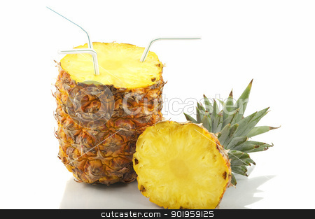 To use this stock image in your creative project, please select the size you need over to the right and click the "Add to Cart" button.
Your downloaded image will come with the Cutcaster watermark removed so don’t worry about the watermark you see on this page. Fresh Pineapple-Juice stock photo, Open Pineapple with tube inside by Matthias Krapp