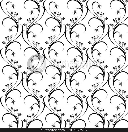 Seamless Floral Pattern Seamless Floral Pattern stock vector clipart, Beautiful background of seamless floral pattern by Ingvar Bjork