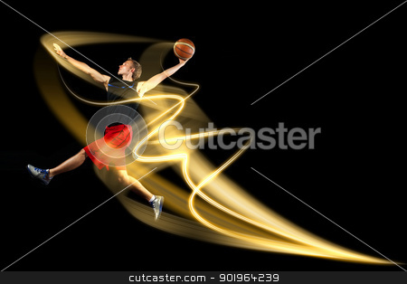 To use this stock image in your creative project, please select the size you need over to the right and click the "Add to Cart" button.
Your downloaded image will come with the Cutcaster watermark removed so don’t worry about the watermark you see on this page. Basketball player with a ball stock photo, Male basketball player jumping and practicing with a ball by Sergey Nivens