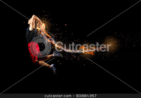 To use this stock image in your creative project, please select the size you need over to the right and click the "Add to Cart" button.
Your downloaded image will come with the Cutcaster watermark removed so don’t worry about the watermark you see on this page. Basketball player with a ball stock photo, Male basketball player jumping and practicing with a ball by Sergey Nivens