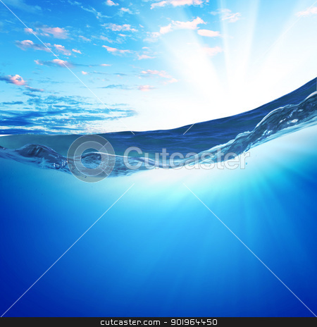 To use this stock image in your creative project, please select the size you need over to the right and click the "Add to Cart" button.
Your downloaded image will come with the Cutcaster watermark removed so don’t worry about the watermark you see on this page. sundown seascape stock photo, design template with underwater part and sunset skylight splitted by waterline by Sergey Nivens