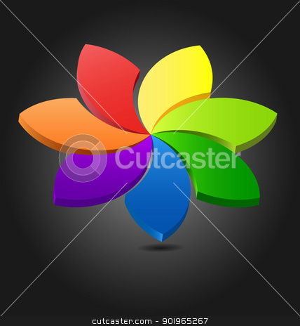 To use this stock image in your creative project, please select the size you need over to the right and click the "Add to Cart" button.
Your downloaded image will come with the Cutcaster watermark removed so don’t worry about the watermark you see on this page. 3D flower chromatic wheel stock vector clipart, Design of a 3D flower color wheel for multipurpose use by Vladimir Repka