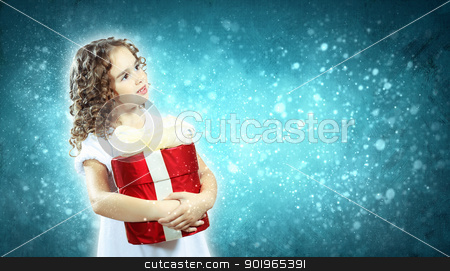 To use this stock image in your creative project, please select the size you need over to the right and click the "Add to Cart" button.
Your downloaded image will come with the Cutcaster watermark removed so don’t worry about the watermark you see on this page. Happy girl opening gift box stock photo, A cute young girl holding a christmas gift, dark background with christmas light bokeh by Sergey Nivens
