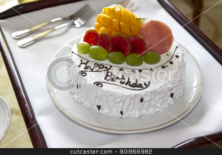To use this stock image in your creative project, please select the size you need over to the right and click the "Add to Cart" button.
Your downloaded image will come with the Cutcaster watermark removed so don’t worry about the watermark you see on this page. Happy Birthday stock photo, Delicious happy birthday cake closeup by Ingvar Bjork