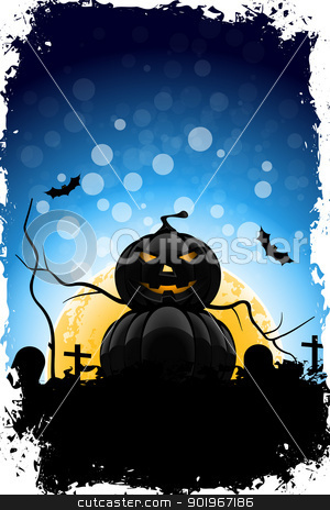 To use this stock image in your creative project, please select the size you need over to the right and click the "Add to Cart" button.
Your downloaded image will come with the Cutcaster watermark removed so don’t worry about the watermark you see on this page. Grungy Halloween Background stock vector clipart, Grungy Halloween Background with Pumpkin, Grave, Cross and Full Moon by Vadym Nechyporenko
