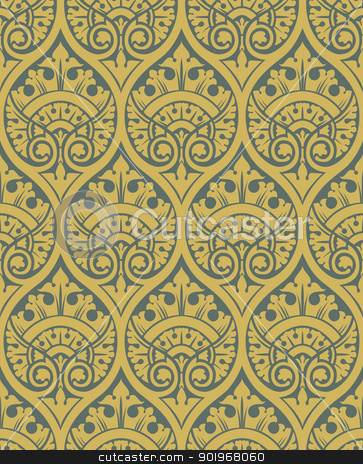 Classic seamless pattern Classic seamless pattern stock vector clipart, Classic seamless patter yellow in editable vector file by paulrommer