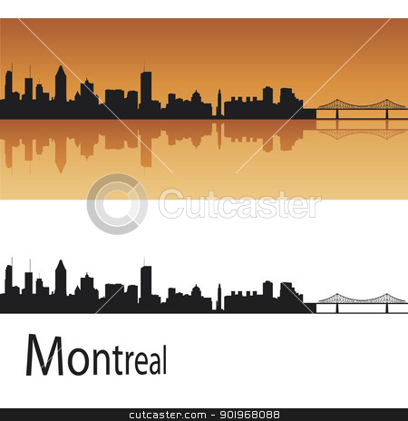 To use this stock image in your creative project, please select the size you need over to the right and click the "Add to Cart" button.
Your downloaded image will come with the Cutcaster watermark removed so don’t worry about the watermark you see on this page. Montreal skyline in orange background stock vector clipart, Montreal skyline in orange background in editable vector file by paulrommer