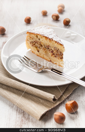 To use this stock image in your creative project, please select the size you need over to the right and click the "Add to Cart" button.
Your downloaded image will come with the Cutcaster watermark removed so don’t worry about the watermark you see on this page. Cake to the nuts stock photo, Slice of cake to the nuts on dish by Giordano Aita
