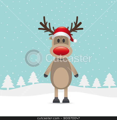 Reindeer red nose reindeer red nose stock photo, rudolph reindeer red nose santa claus hat by d3images
