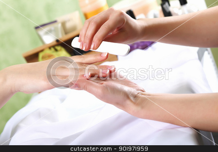 To use this stock image in your creative project, please select the size you need over to the right and click the "Add to Cart" button.
Your downloaded image will come with the Cutcaster watermark removed so don’t worry about the watermark you see on this page. Female hands and manicure related objects stock photo, Female hands and manicure related objects in spa salon by Sergey Nivens